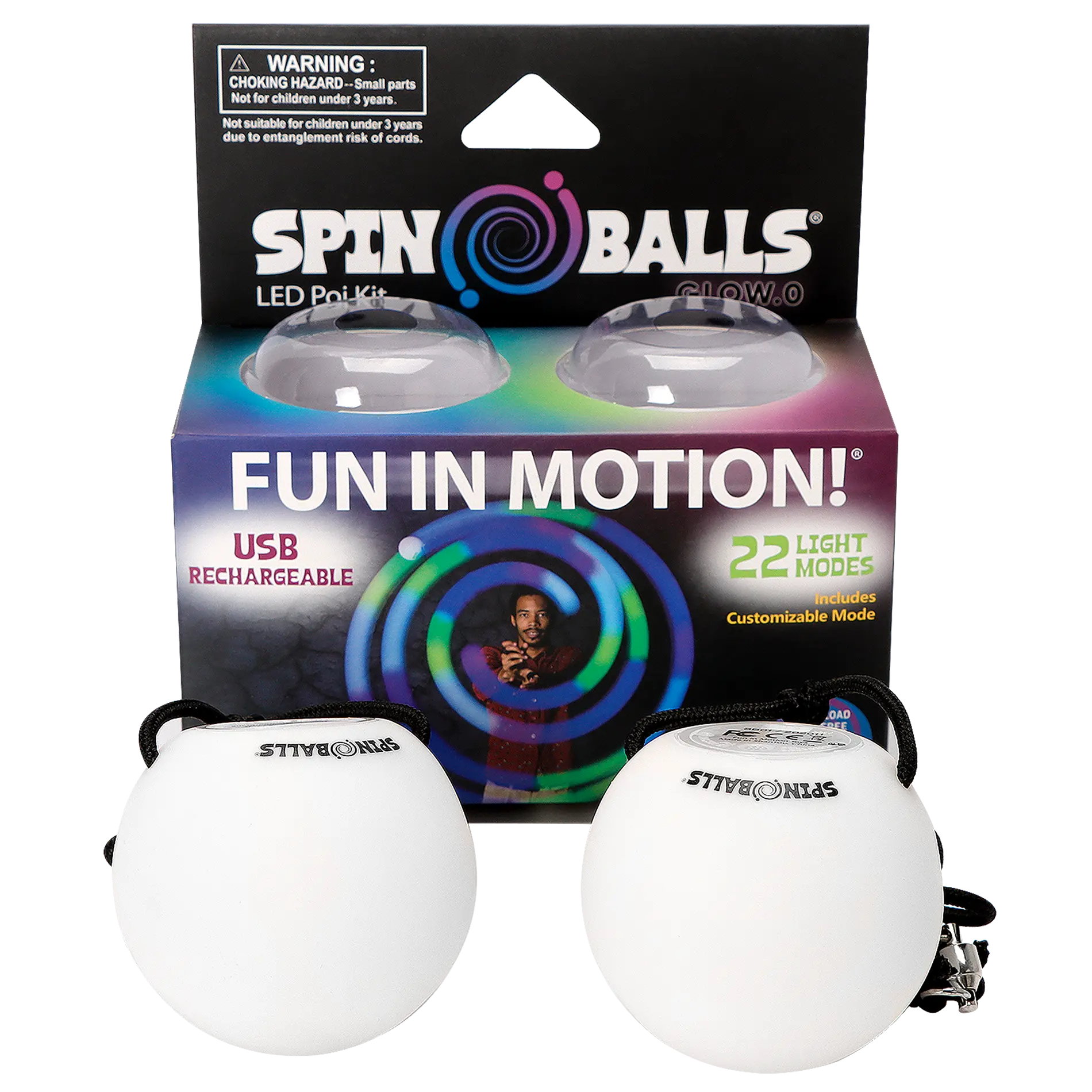 Glow. 0 LED Rechargeable Poi Set - Weekend Play