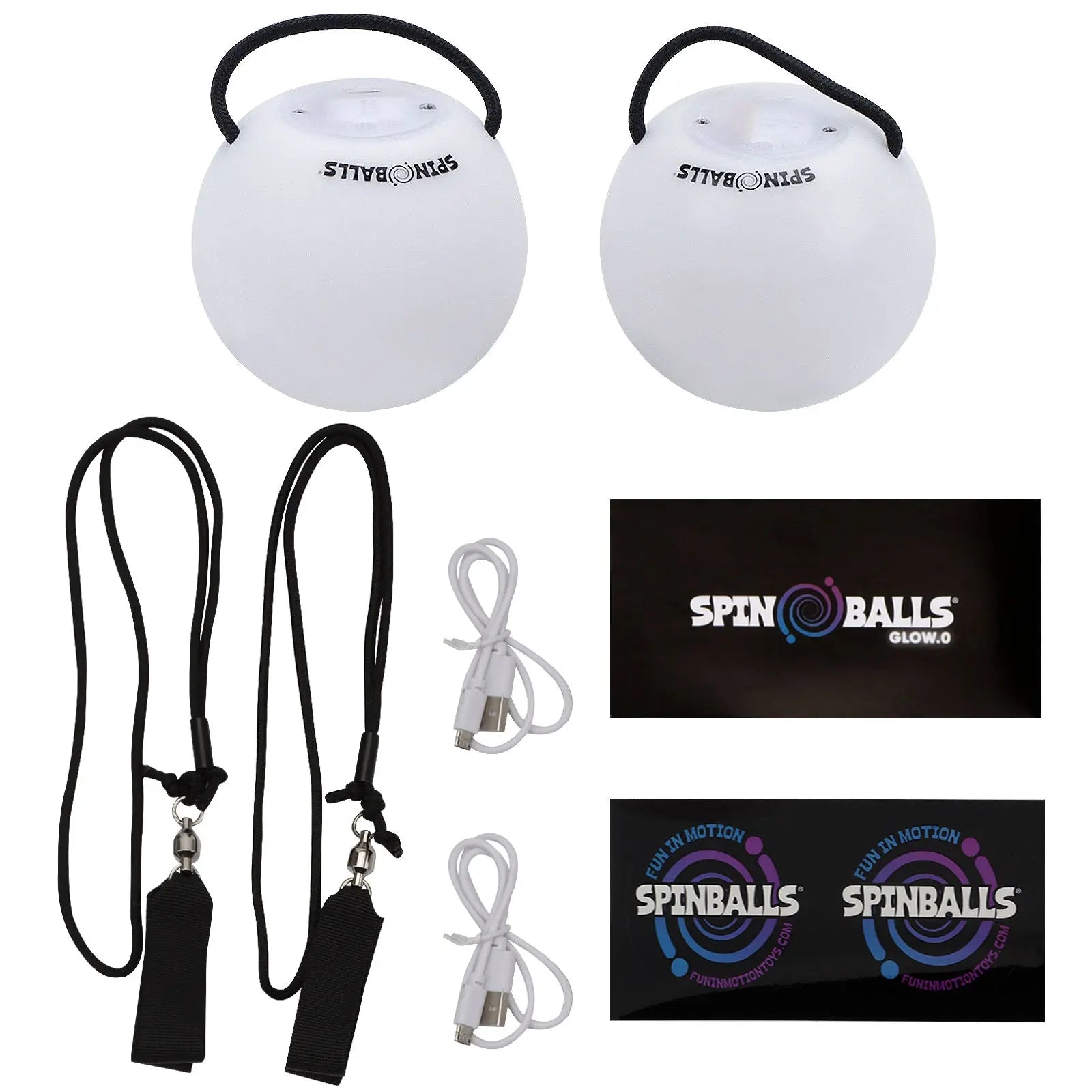Glow. 0 LED Rechargeable Poi Set - Weekend Play