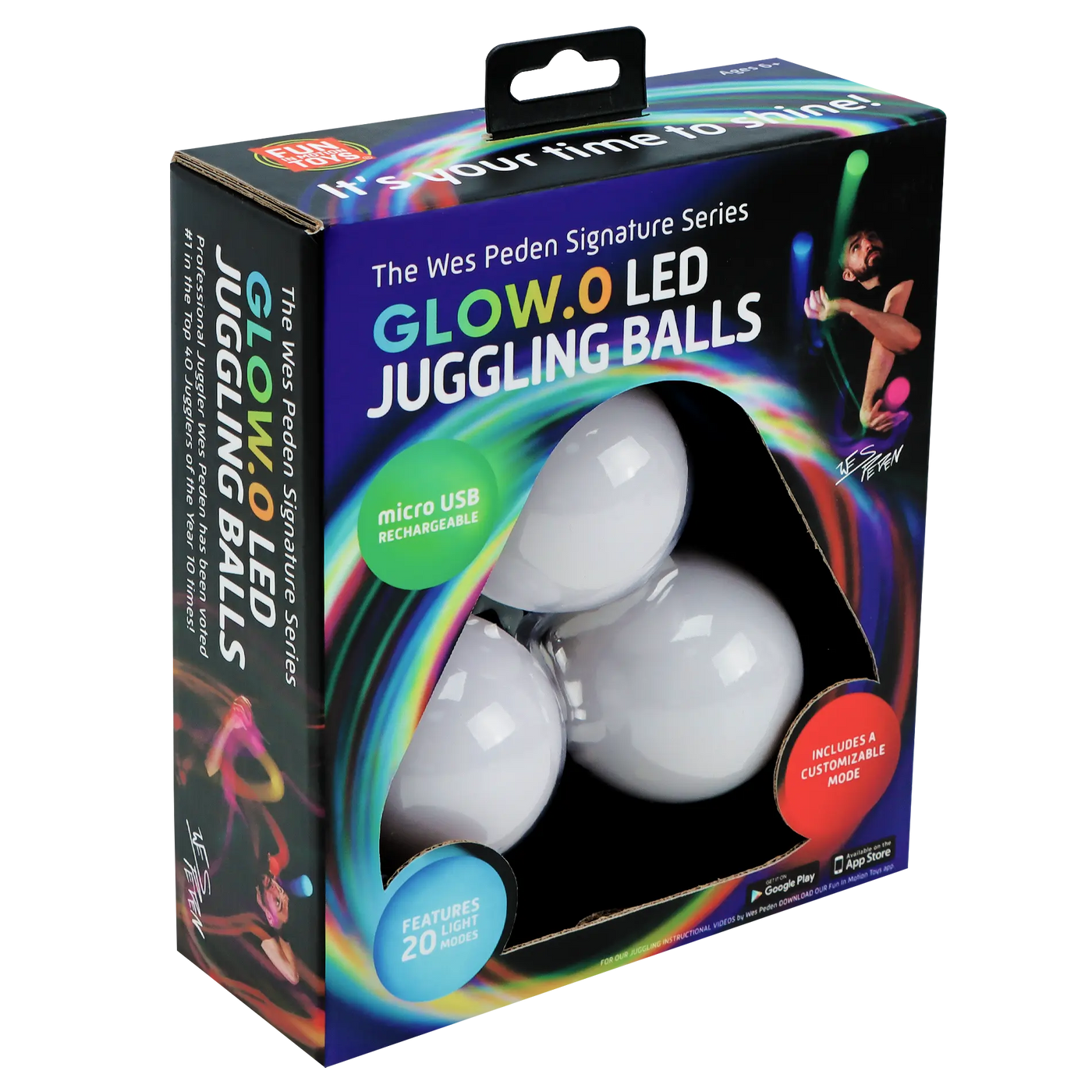 Wes Peden Glow.0 Juggling Balls - Light Flow