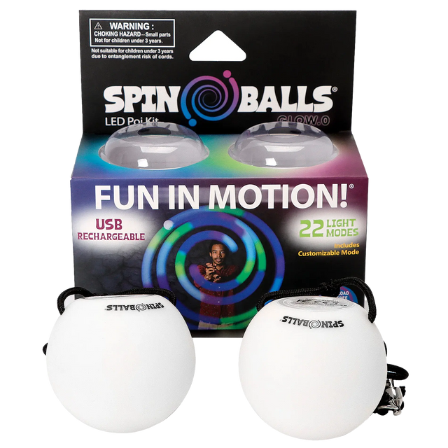 Glow. 0 LED Rechargeable Poi Set - Happy Play