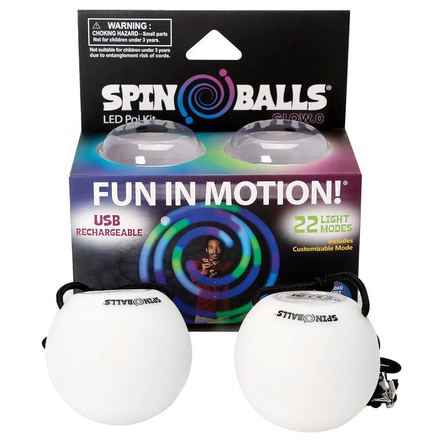 Glow. 0 LED Rechargeable Poi Set - Happy Play
