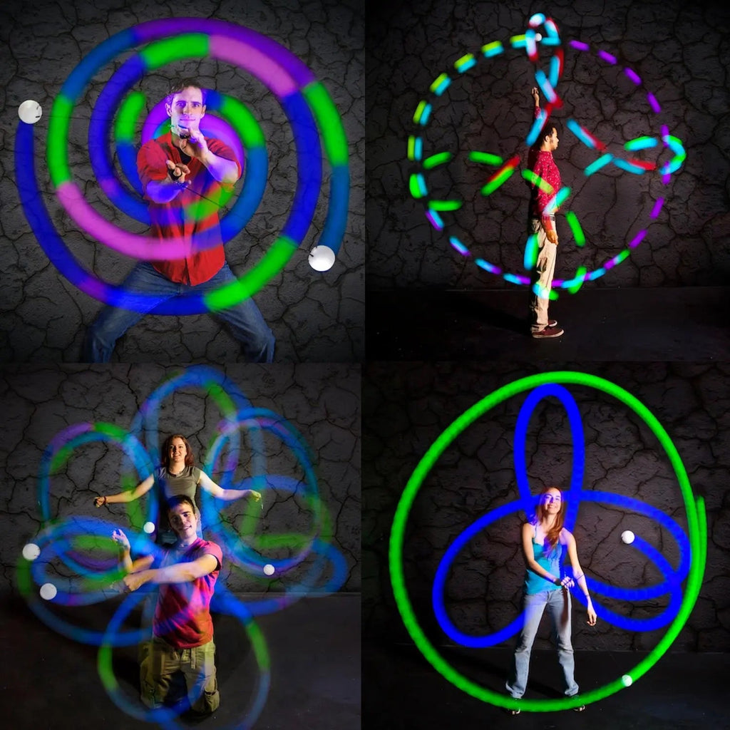 Glow. 0 LED Rechargeable Poi Set - Happy Play